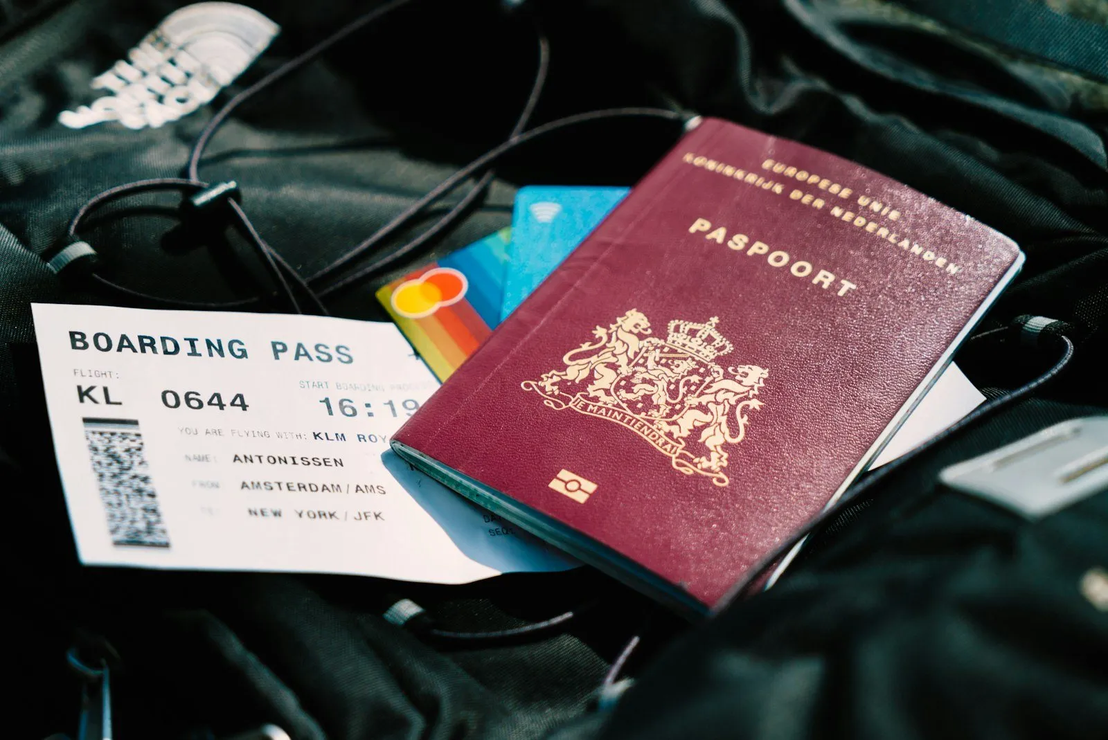 Passeport et carte d'embarquement